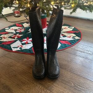 Women's Black Winter Rain Boots